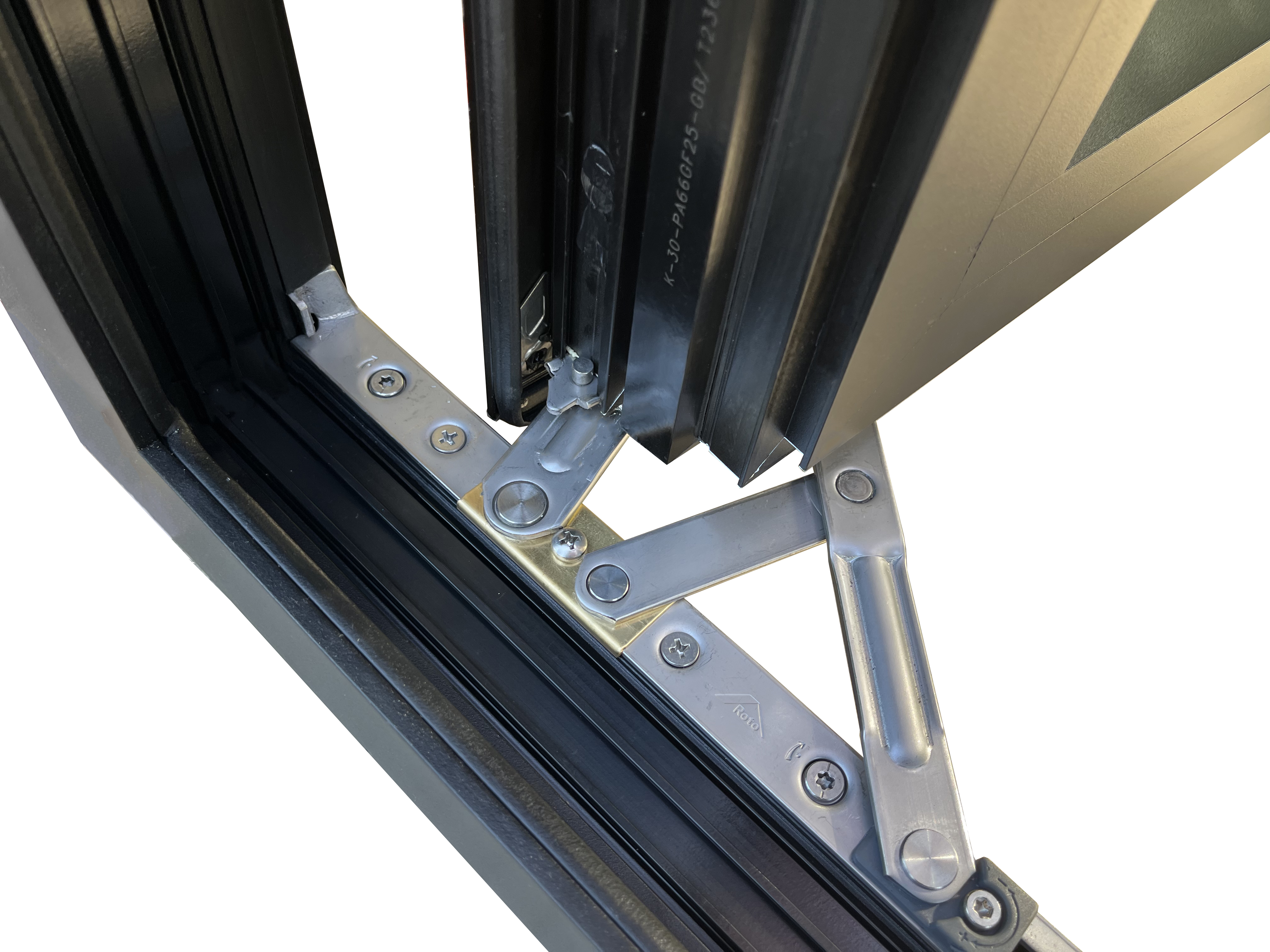 Penjoy Aluminum Alloy Modern Swing Casement Windows With Double Glazed Triple Insulated Glass Heat Insulation Fiberglass Screen