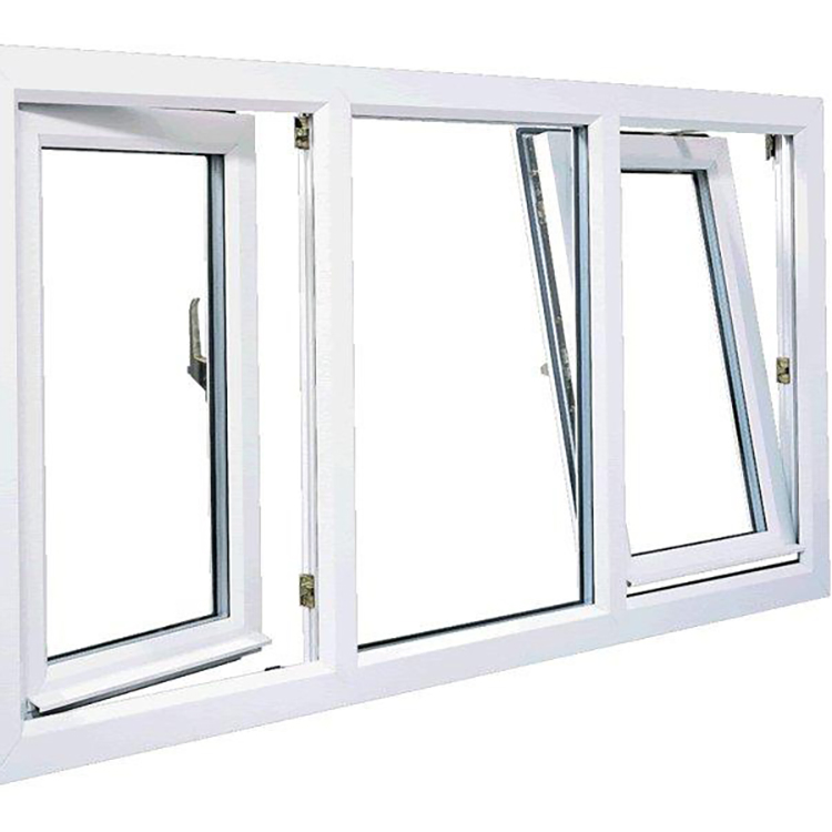 Tilt &amp; Turn Inward Window UPVC Fixed &amp; Casement Window Outwards