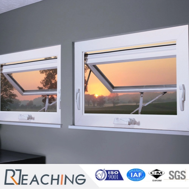 Wholesale Factory Manufacture Customized Bedroom PVC UPVC Window Black Aluminum Top Single Hung Awning Window