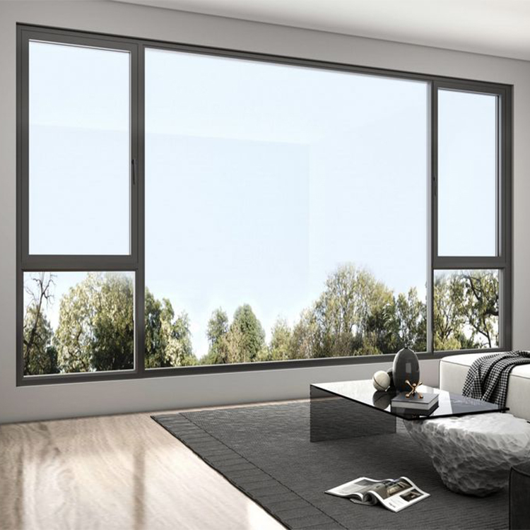 Double-Glazed Aluminum PVC/UPVC Casement Windows Aluminum Frame Windows for Houses