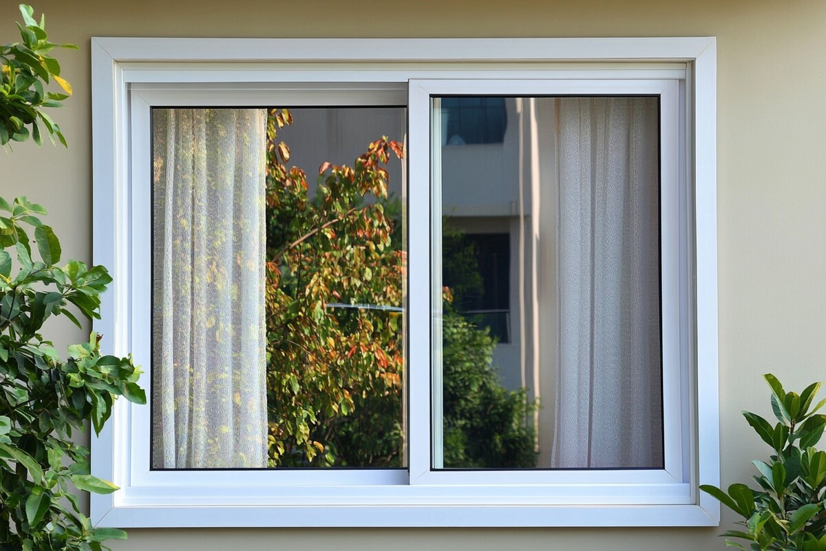 Residential Conch UPVC Sliding Window Double Glazing Soundproof Thermal Insulation