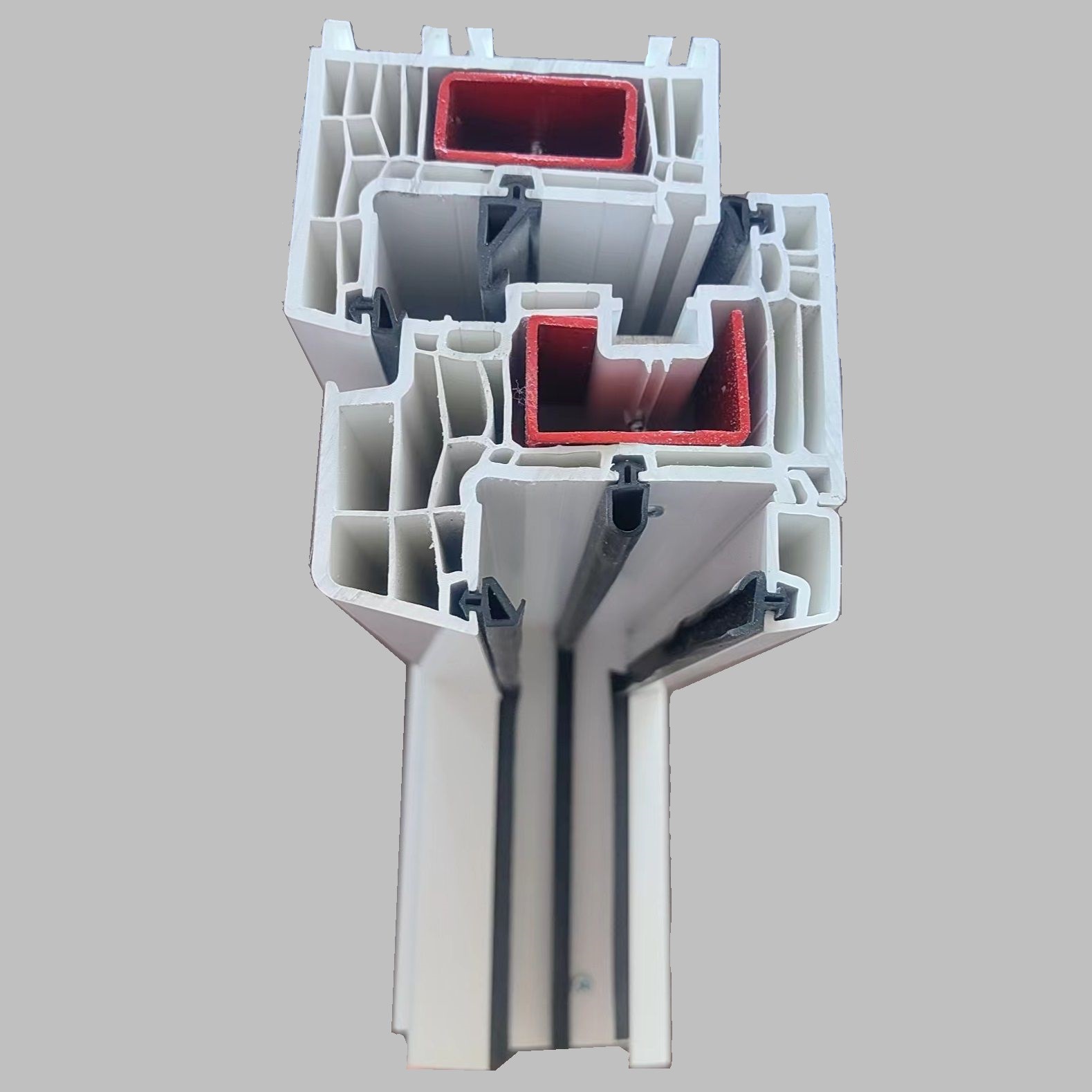 White Color UPVC Profile Double Glazed Soundproof Windows Sample Casement PVC Windows Corner