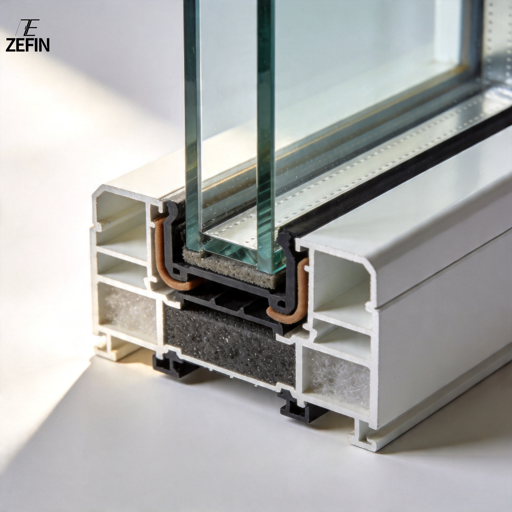 Customizable Soundproof UPVC System Window with Double Glazed Soundproof Window and Heat Insulation Modern Design