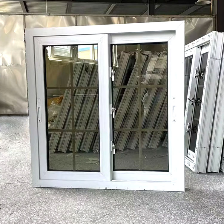 Modern Horizontal UPVC Double Glazed Sliding Window with Soundproof Design for Houses