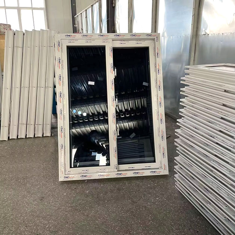 Modern Horizontal UPVC Double Glazed Sliding Window with Soundproof Design for Houses