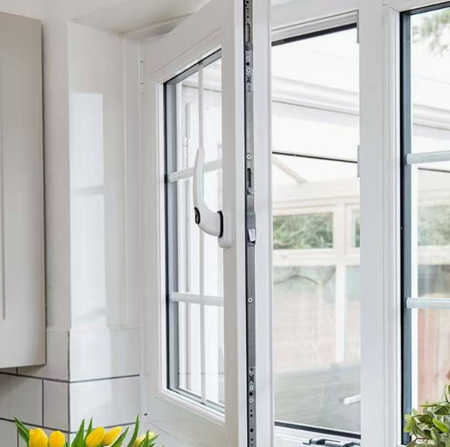 Soundproof, Windproof, and Hurricane-resistant PVC Glass windows for Offices, Vinyl Single/double Glazing, Sliding PVC windows