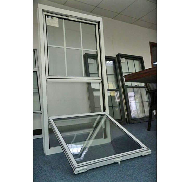 upvc windows double lift windproof dustproof and heat insulation vertical sliding window