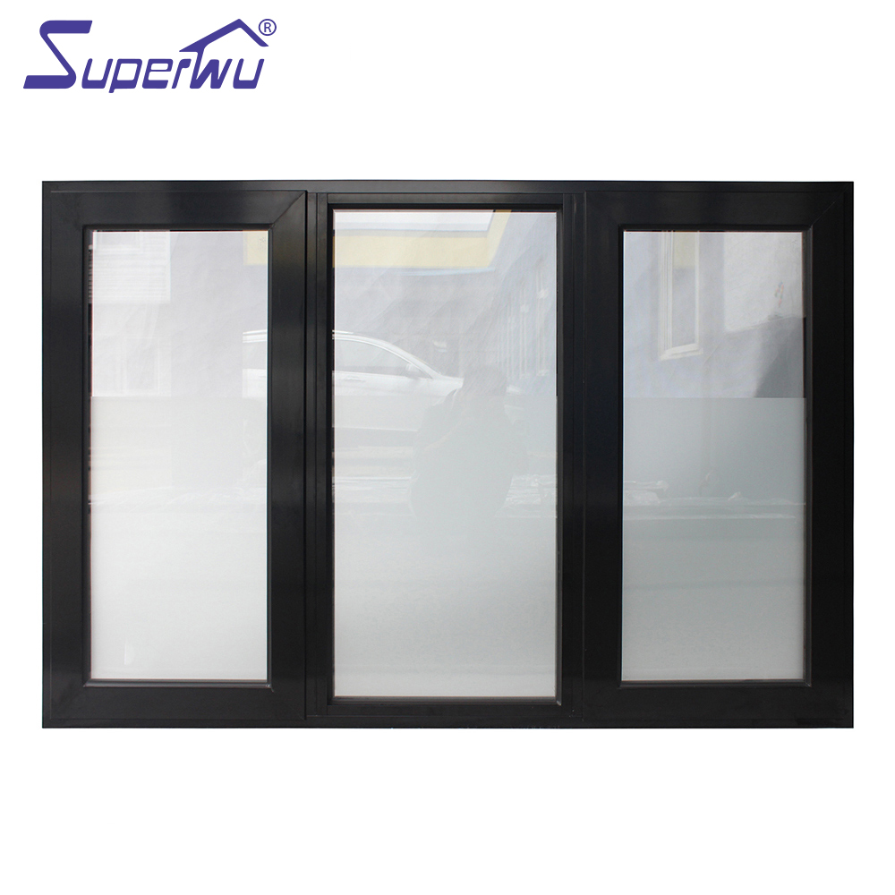 Miami Florida Dade Aluminum windows Doors Hurricane Impact Glass Casement Window With Retractable Flyscreen