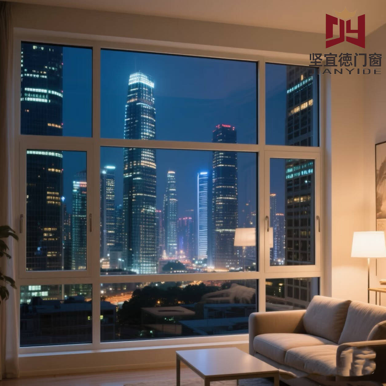 Modern Security UPVC Casement Window Multi-point Locking Steel Liner Reinforcement Swing Open Windproof for Kitchen Bathroom