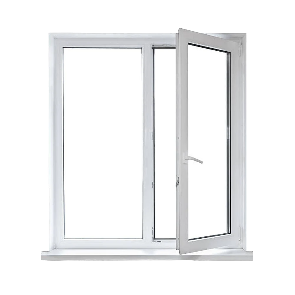 Modern PVC Casement Windows with Inexpensive Inside-Out Swing Open Style Wide Hardware &amp; Fiberglass Frame
