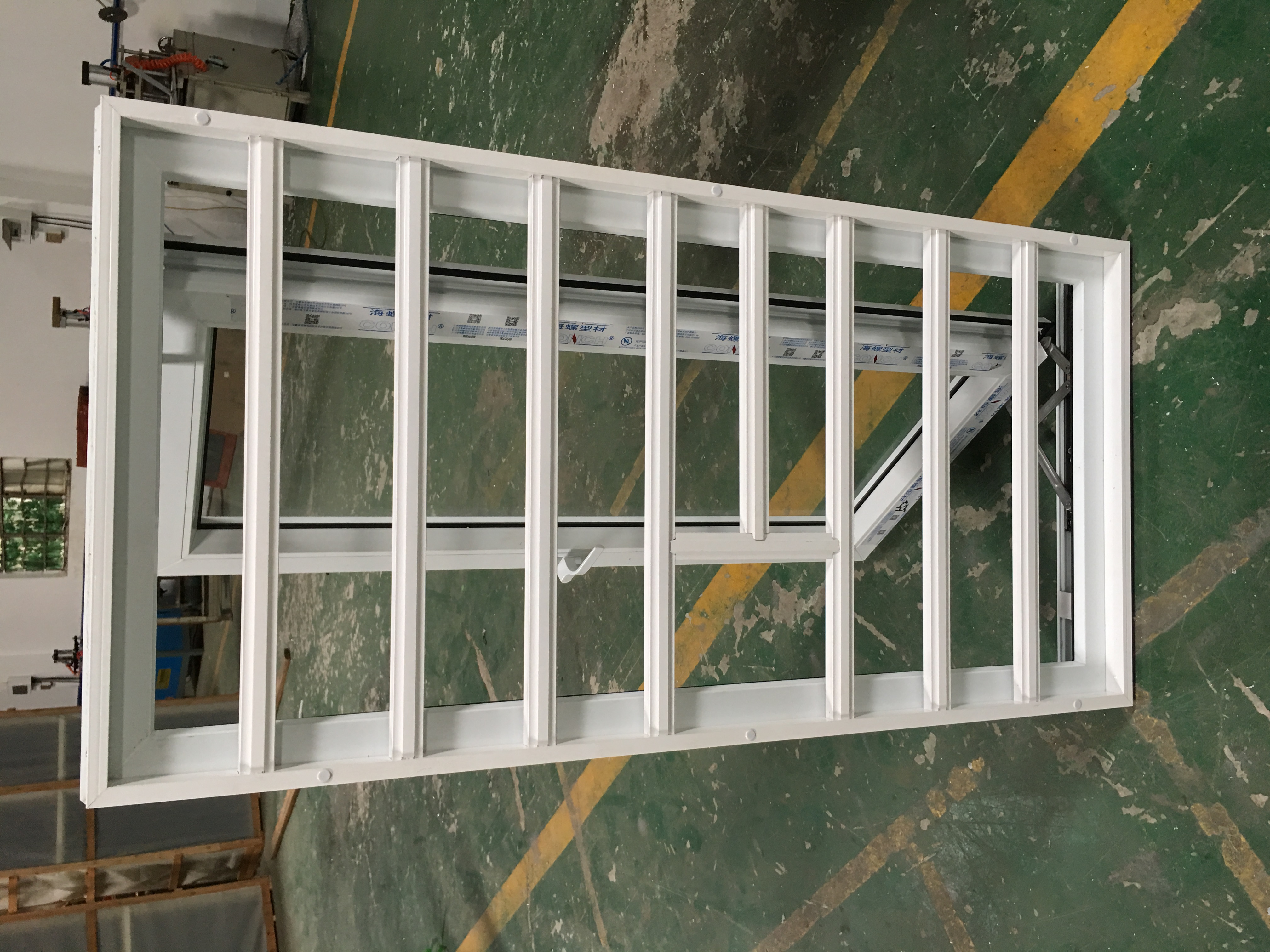 Modern Soundproof PVC Folding Louver Windows Hurricane Impact Anti-Theft Tempered Glass Security Plastic Frame for Apartment Use