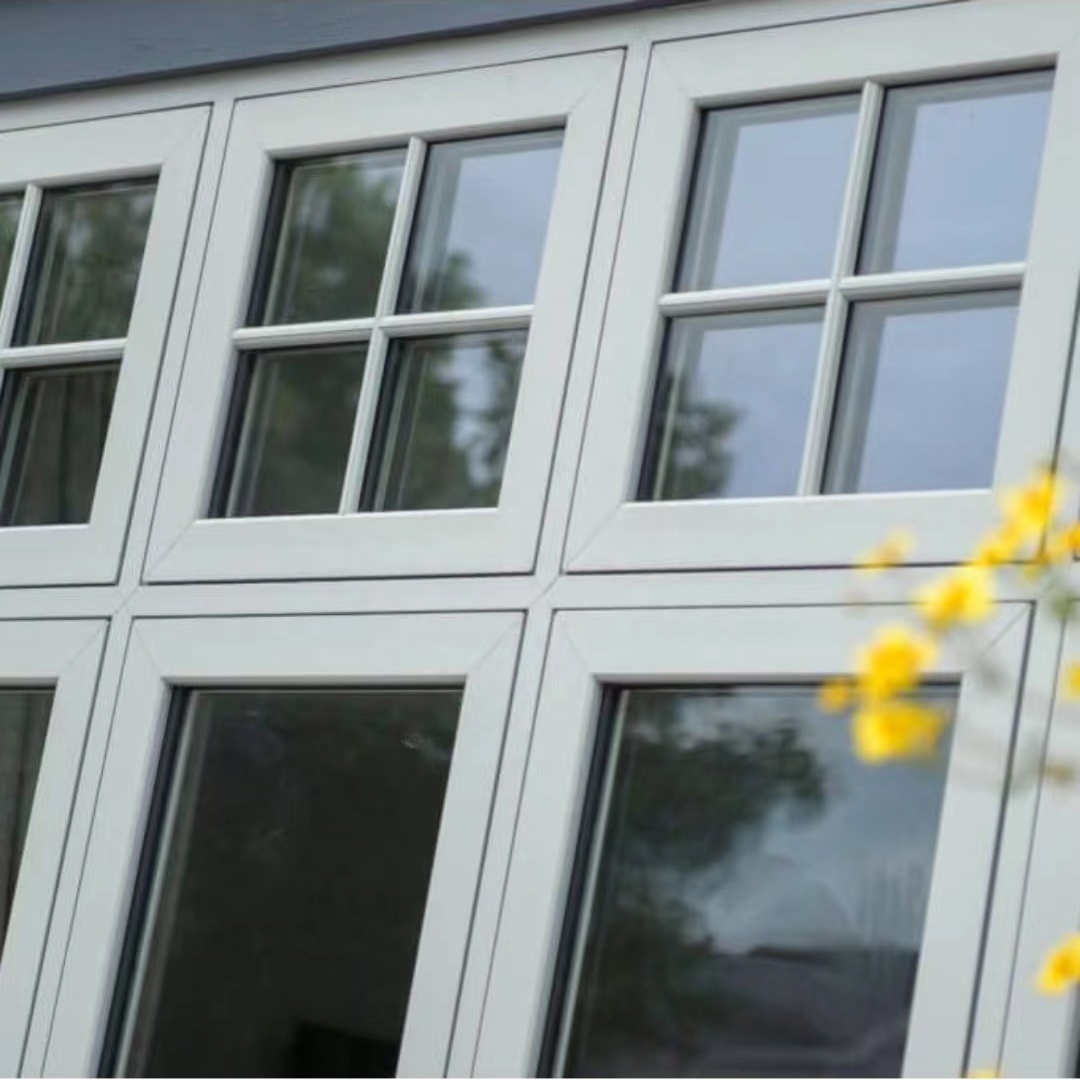Factory Custom Sound Insulation UPVC Window Energy Efficient PVC Casement Glass Windows Viny French Window