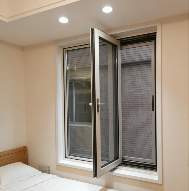 High Quality Renovation Window UPVC Weather Resistant Frame Double Layer Glass Safe Practical Casement Style