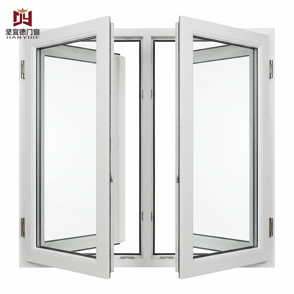 Energy Saving Multi-Chamber UPVC Casement Window | UV Resistant Triple Glazed Vinyl Window For Cold Climate