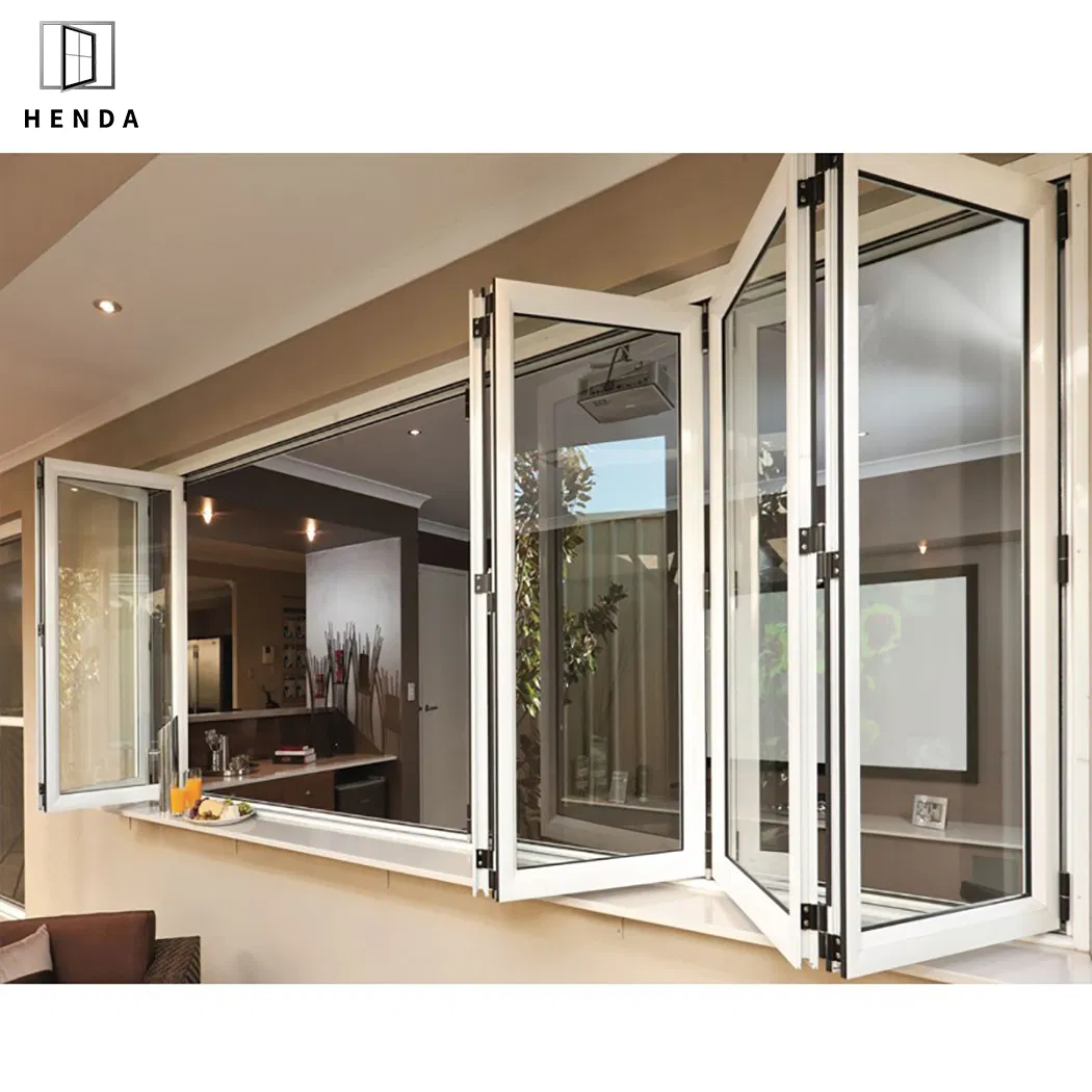 Hurricane Impact Window Profile Shutter Roller Window Grill PVC/UPVC/Aluminum Folding Window