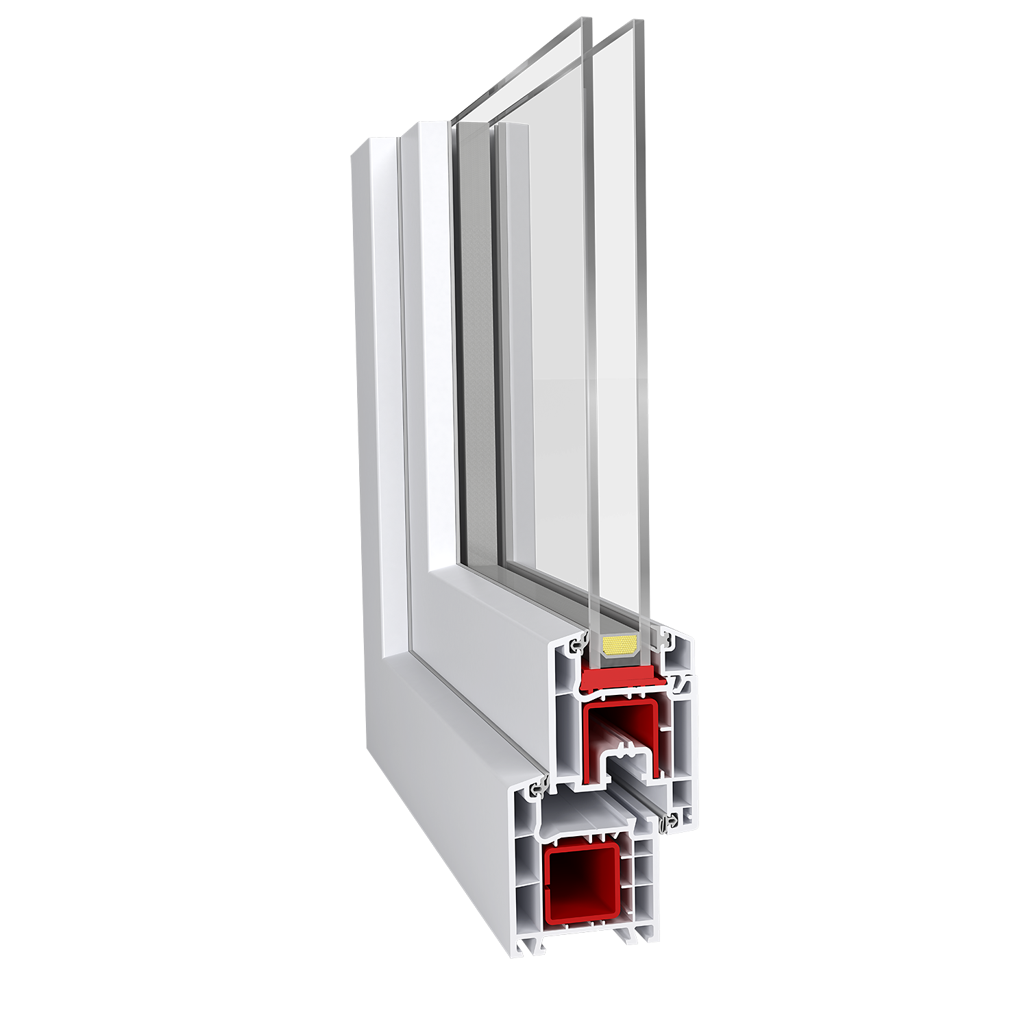 Cheap Price Double Swing PVC UPVC Profile Casement Windows