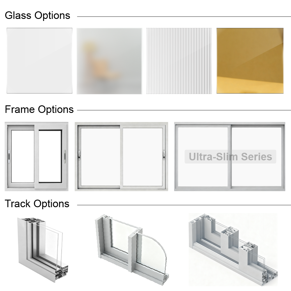 French Design Windproof Heat-Insulated PVC Sliding Windows for Living Room Upvc Glass Windows Vertical Opening Pattern Plastic