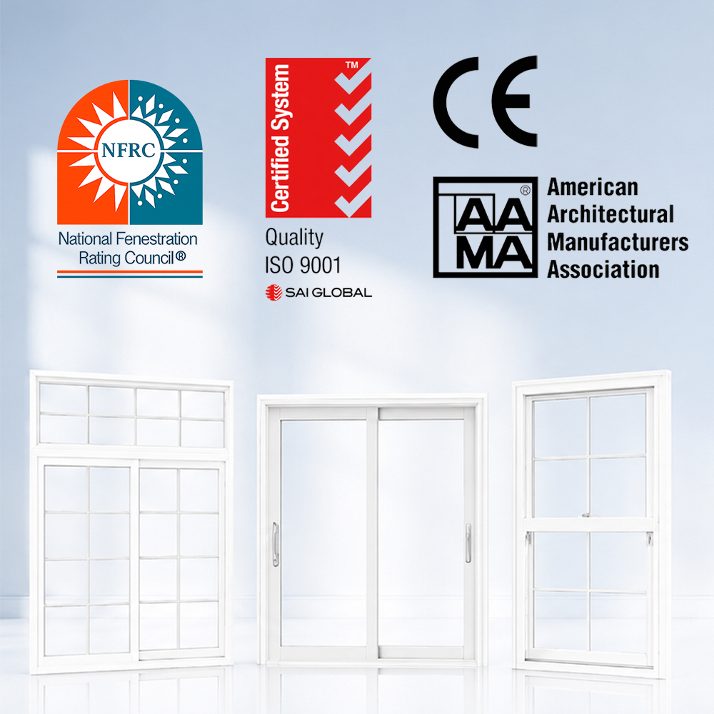 American Standard Soundproof Vinyl Window Double Pane Glass Crank Opening Window Certified Panel Double UPVC Window For Houses