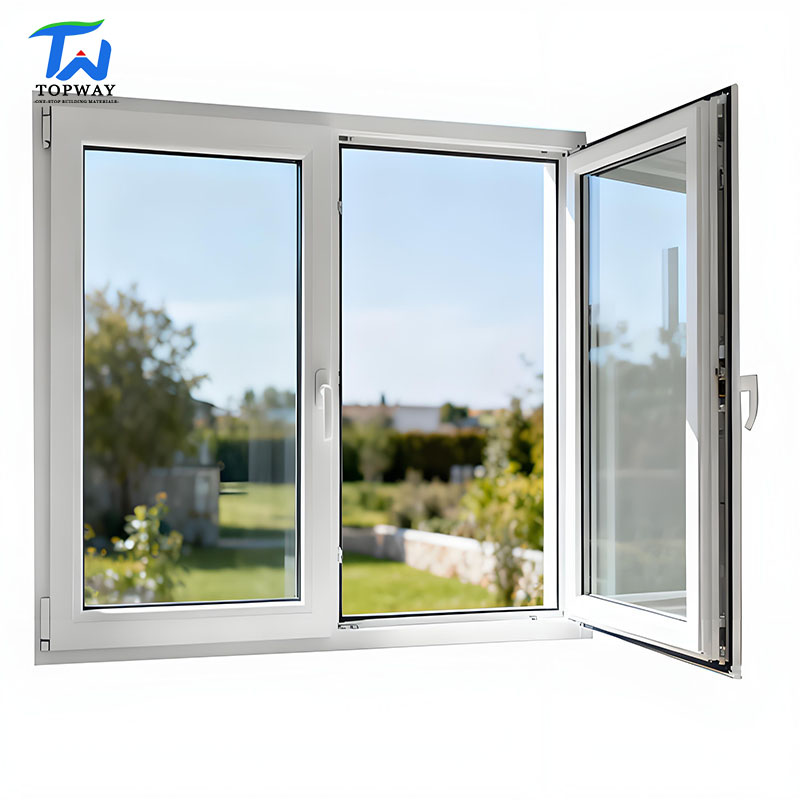 High Quality Modern UPVC Casement Windows Energy Efficient Double Glazed Insulated Low-E Glass Bathroom Windows Energy Star