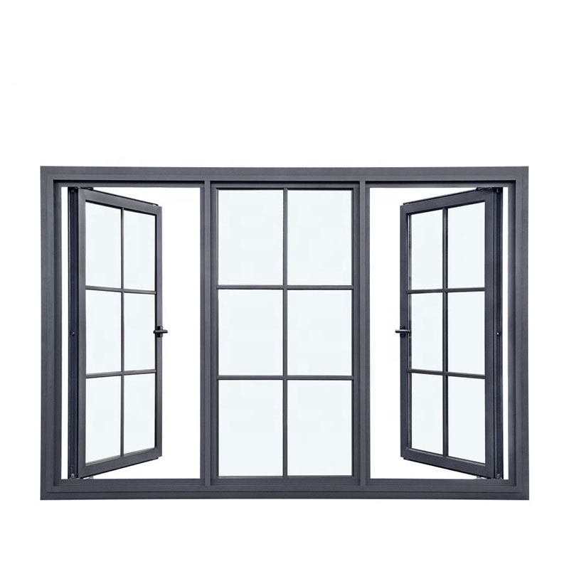 Professional Design Customizable Double Glazed Window Aluminium Casement Windows With Screen
