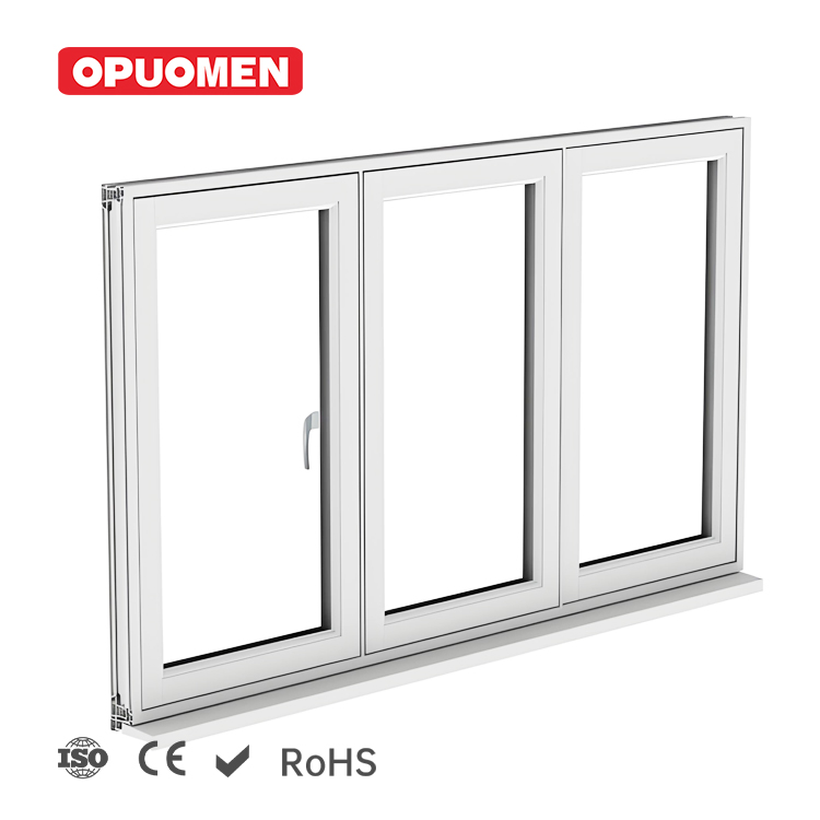 Custom PVC Window Insulated Double Glass Soundproof Double Glazed UPVC Casement Windows