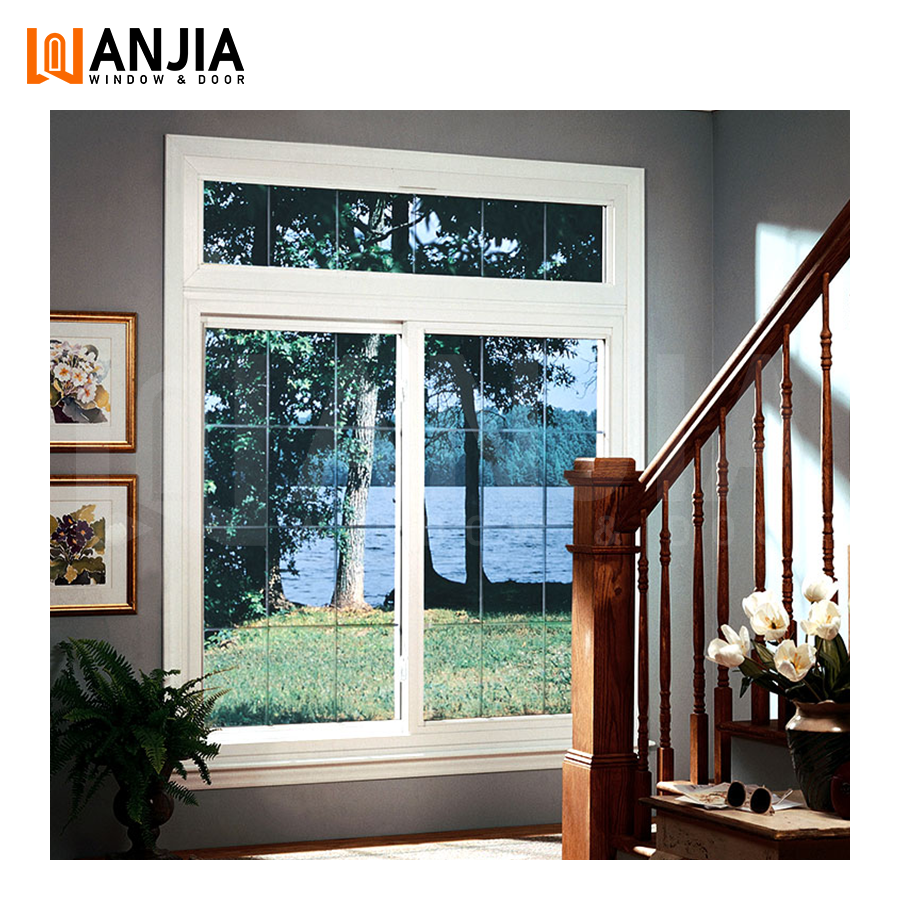 Latest design hurricane impact double glazed UPVC window residential security sliding windows