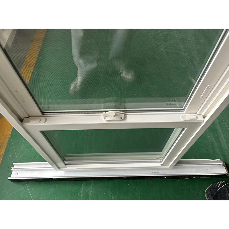 Prefabricated Houses Upvc Double Hung windows with Flange White Vinyl Double-Hung Sash Window