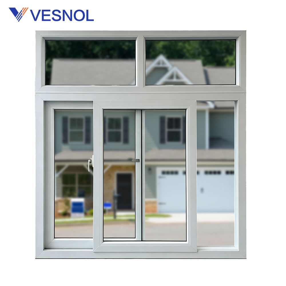60 Series UPVC Modern Sliding Windows Soundproof Energy Efficient Durable for Residential Buildings Home Renovations