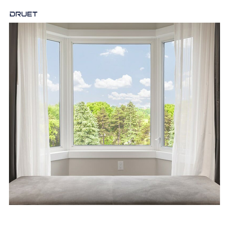 Hot Sale Residential UPVC Frame Double Glazed Cozy Bow and Bay Window