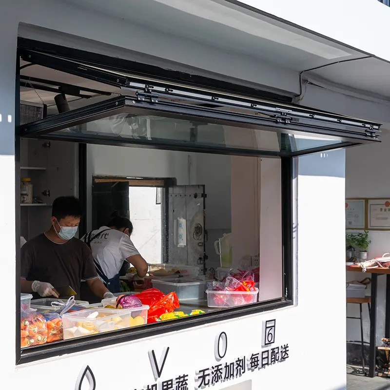 New Type Best Selling Soundproof PVC/UPVC Folding Window Door Vertical Bifold Fold up Windows