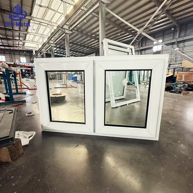 Multi-point Lock Cylinder And EPDM Sun Protection Strip UPVC Vinyl Frame Outward-opening French Casement windows