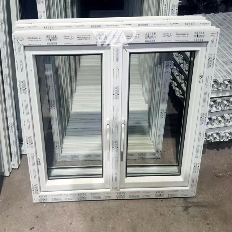 Modern PVC Casement Windows with Inexpensive Inside-Out Swing Open Style Wide Hardware &amp; Fiberglass Frame