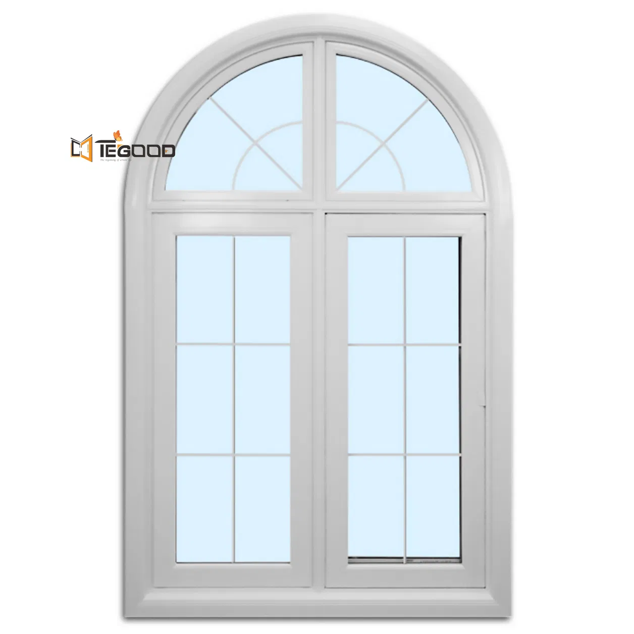 Cheap Price Double Glazed Glass Sliding Folding Bifold Casement Awning Hinge UPVC French Windows