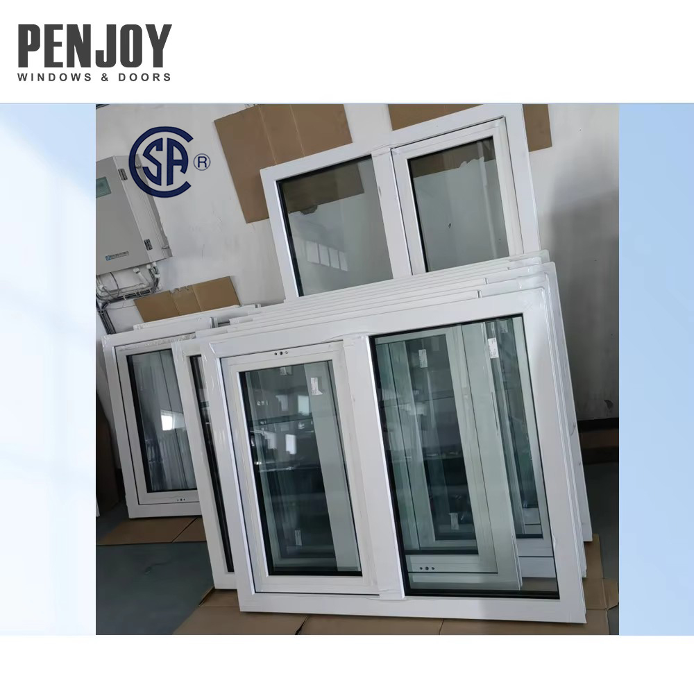 Penjoy UPVC Tilt and Turn Windows for Commercial Use Hotel &amp; Bathroom Applications Customized Colors Energy Star Qualified