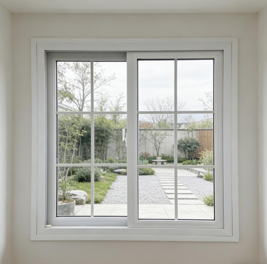Vinyl UPVC Sliding Windows with Mosquito Net for Residential
