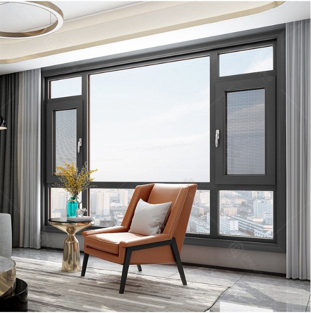Factory Price Aluminium System Window Double Triple Tempered Glass Soundproof Casement Doors And Windows For House Modern Design