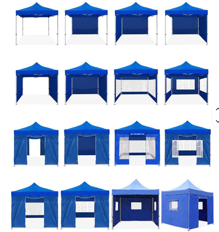 Wholesale Custom Heavy Duty Double Layer Canopy 10x10ft Folding Church Windows Polyester Fabric Waterproof Outdoor All Seasons
