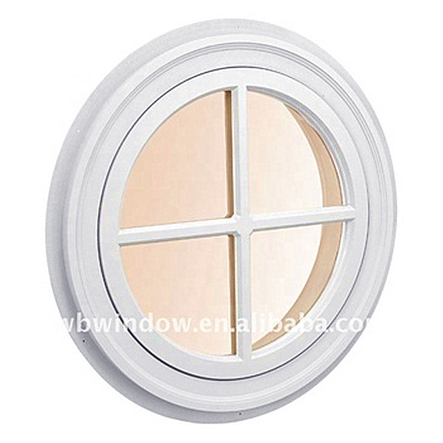Special Shape Pvc/upvc White Octagon/round Casement/fixed windows