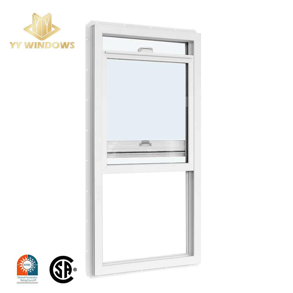 Factory Wholesale Energy Efficiency Residential System Double Tempered Glass Vinyl Upvc Pvc Single Hung windows