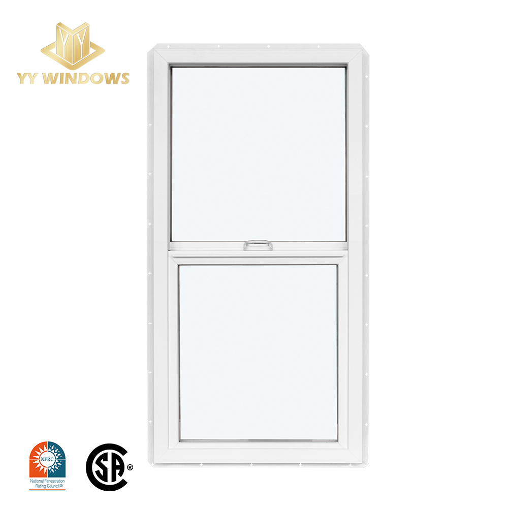 Factory Wholesale Energy Efficiency Residential System Double Tempered Glass Vinyl Upvc Pvc Single Hung windows