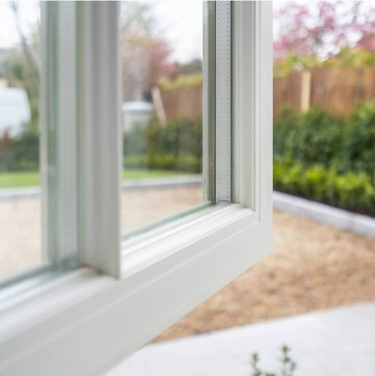 Energy Efficient UPVC Casement Window Double Glazed Weather Seal EcoSave Model Vinyl Windows