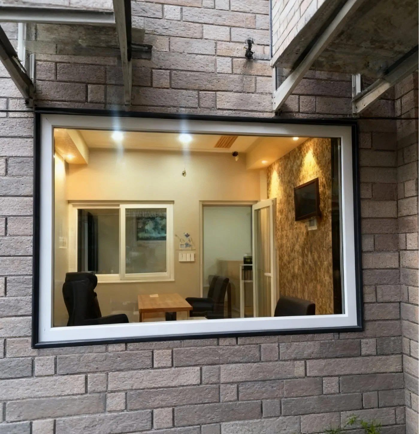 Energy Saving UPVC Fixed Window, 40dB Sound Proof Solid Vinyl Frame, for Office and Hotel