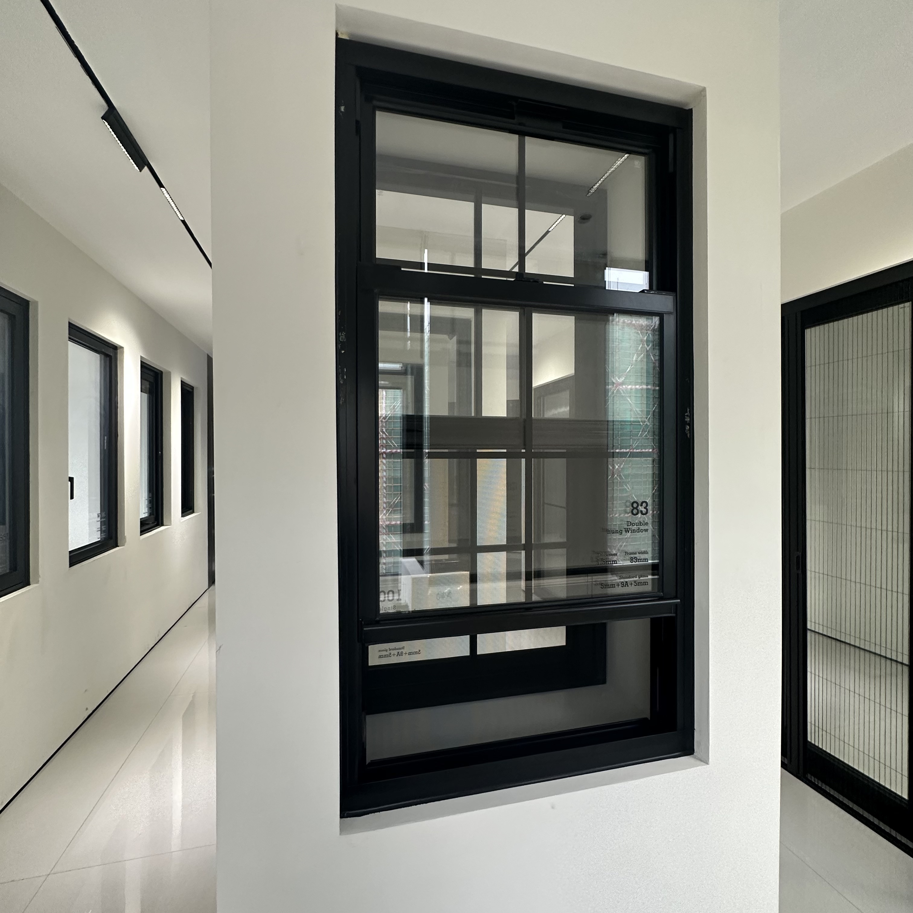Modern Customized Double Hung Window Residential Aluminum Laminated Glass windows For Bathroom Available Custom Fixed windows