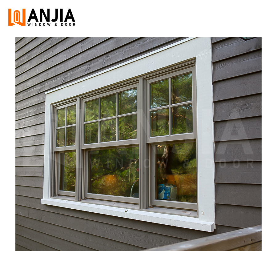 American Style Energy Efficient PVC Hung Window UPVC Single Double Hung Sash Window Vertical Sliding Window