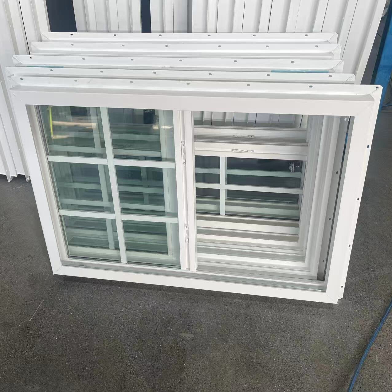 High Security Double Glazed Soundproof Sliding Window PVC/UPVC Frame with Grill Design for Home Exterior Hotel Use Modern Design