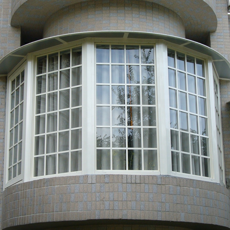 Customized U-PVC Double Glaze French Casement PVC Window French Home Hotel Windows Sound Proof School Window