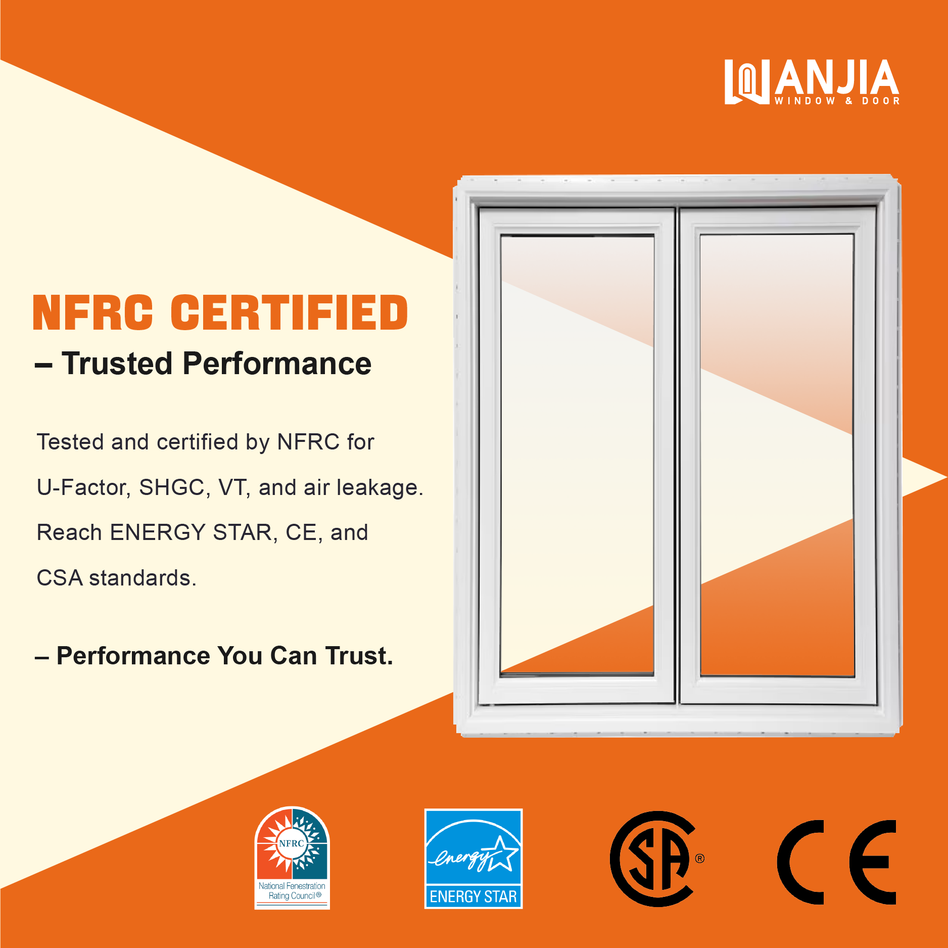 WANJIA Modern Vinyl Grid Design FOSHAN Upvc windows Pvc Bay windows Tempered Glass Vinyl French Windows
