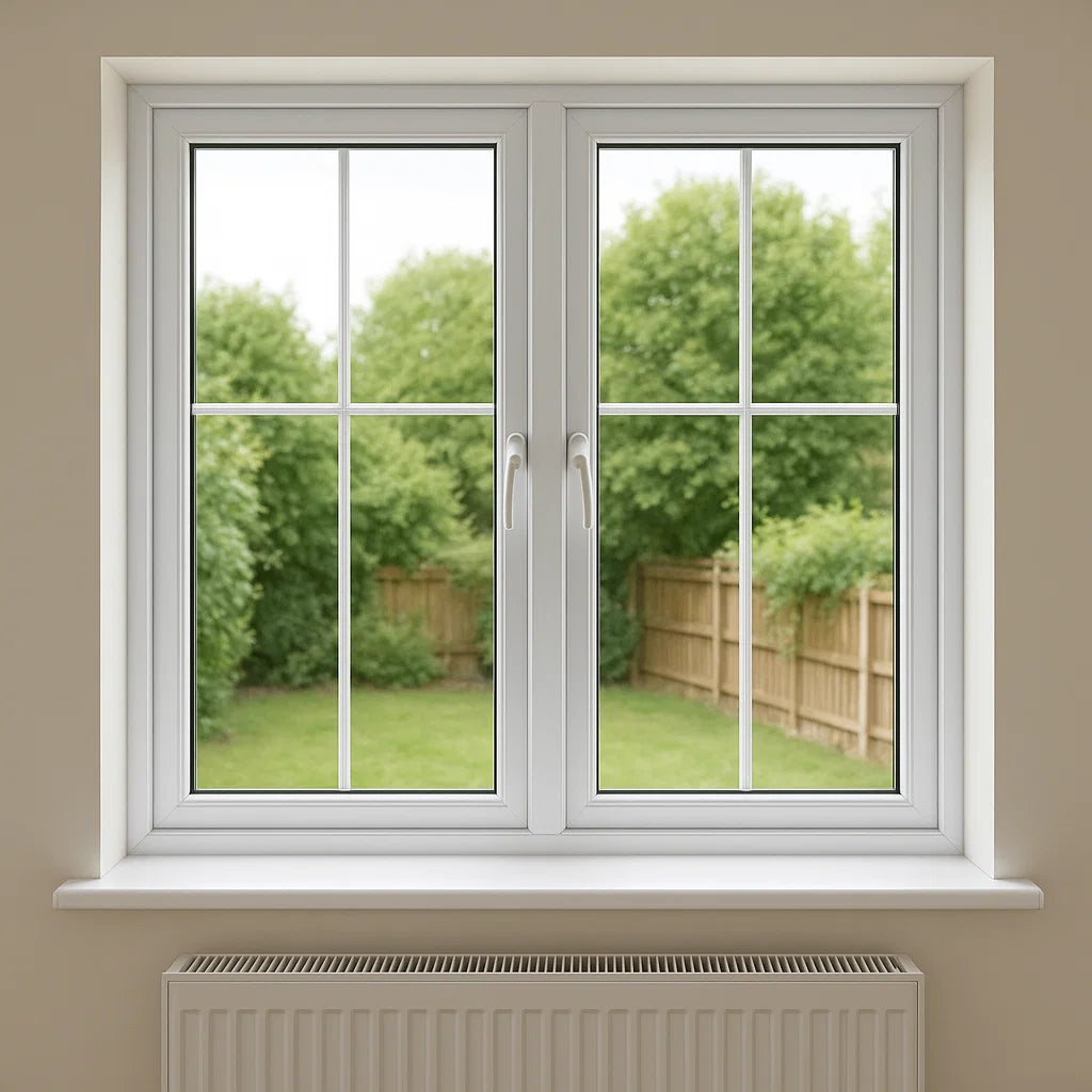 Customized UPVC Windows Double Glazing PVC Casement Horizontal Sliding Window