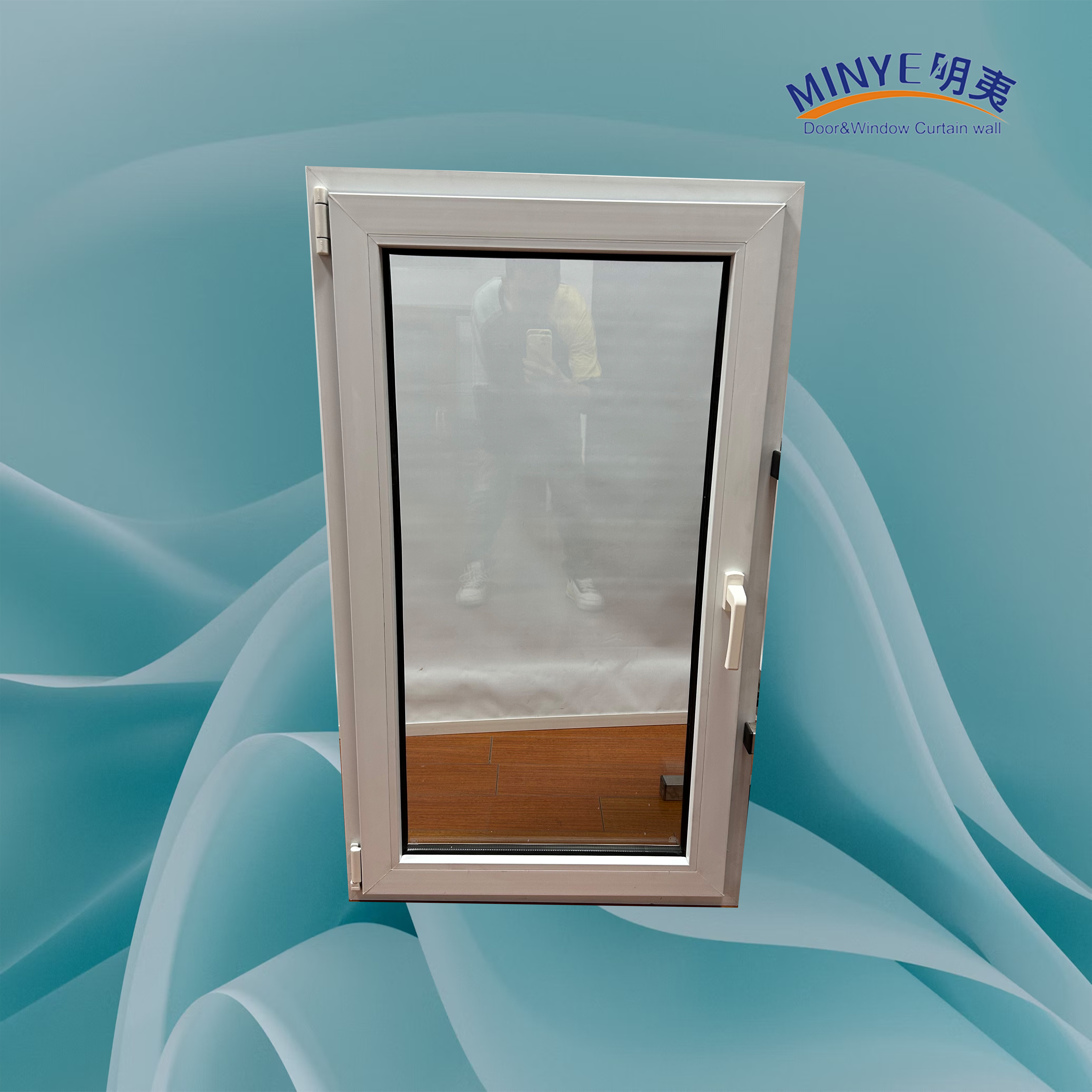 Upvc Tilt and Turn Window Kin Long Chinese Top Brand Hardware Vinyl Window Good Sealing Double Tempered Glass