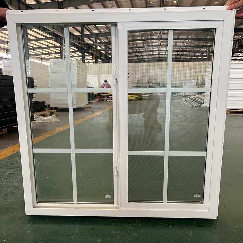 High Security Double Glazed Soundproof Sliding Window PVC/UPVC Frame with Grill Design for Home Exterior Hotel Use Modern Design